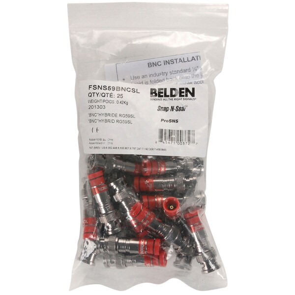 Main product image for 25-Pack Belden FSNS59BNCSL-25 ProSNS BNC Compression 092-774